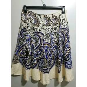 💖Studio JPR Linen Midi Skirt Paisleu Multicolor